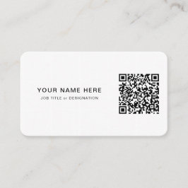 Minimalistisk QR och Logotyp, avrundad Visitkort