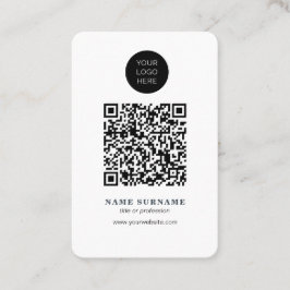 Minimalistisk-QR-professionell med enkel kodrengör Visitkort