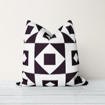 Minimalistisk Quilt Svart & Vit Kuddthrow