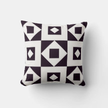 Minimalistisk Quilt Svart & Vit Kuddthrow