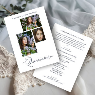 Minimalistisk Quinceañera Spain 3 Photos Collage