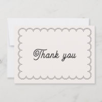 Minimalistisk räfflad kant Tacksamt kort
