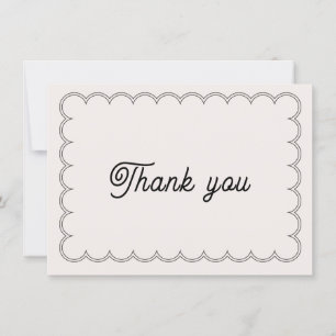 Minimalistisk räfflad kant Tacksamt kort