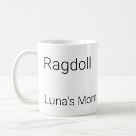 Minimalistisk Ragdoll Katt Kaffe Mugg med Anpassat
