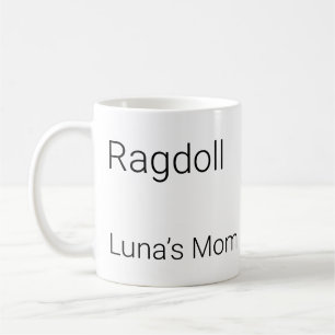 Minimalistisk Ragdoll Katt Kaffe Mugg med Anpassat
