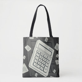 Minimalistisk Räknare och Matematik Mönster Illust Tygkasse