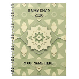 Minimalistisk Ramadan i salvia Anteckningsbok