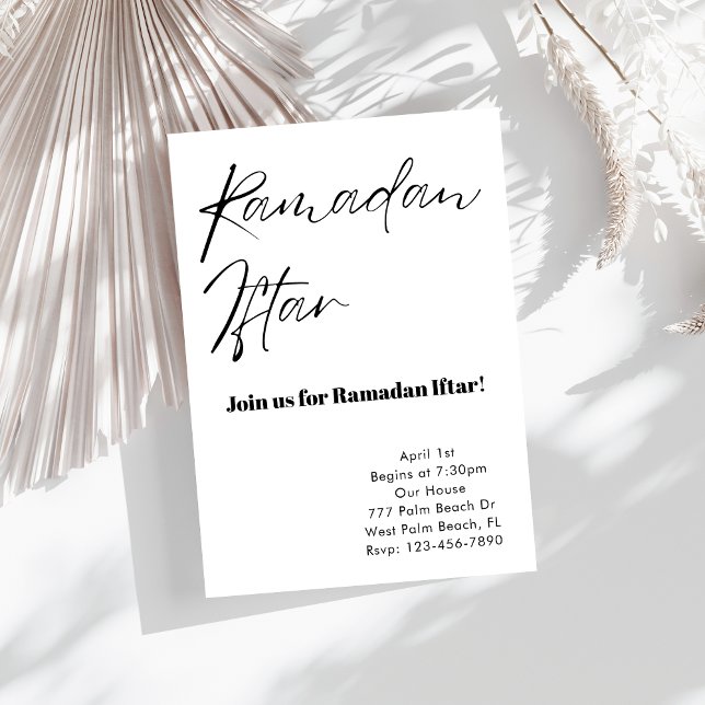 Minimalistisk Ramadan Iftar-inbjudan Inbjudningar (Skapare uppladdad)