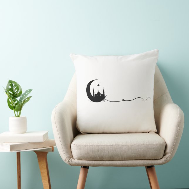 Minimalistisk Ramadan-måne kudde (Stol)