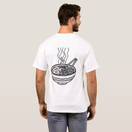 Minimalistisk Ramen Line Art T-Shirt