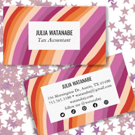 Minimalistisk Rand-handgjord Linjer SocialMedia-ik Visitkort