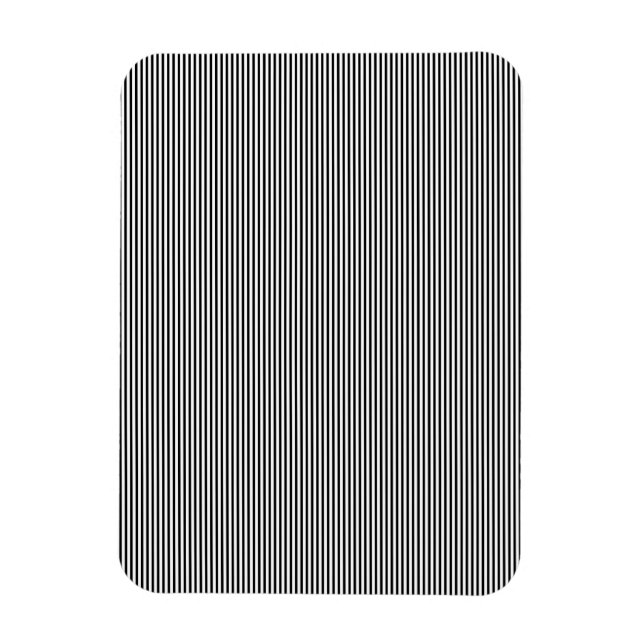 Minimalistisk Randig Magnet Modern Svart Vit (Vertikal)