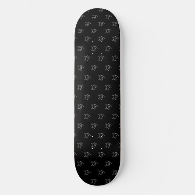 Minimalistisk räv mini skateboard bräda 18,5 cm (Framsida)
