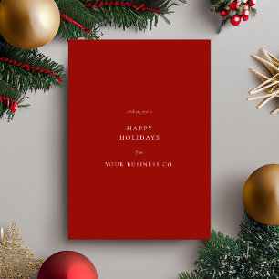 Minimalistisk Red Business Julkort