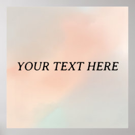 Minimalistisk redigerbar affisch – Lugn pastelldes