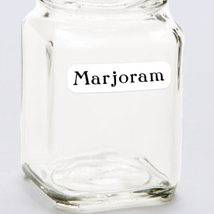 Minimalistisk redigerbar Herb Namn för Spice Burk Klistermärken