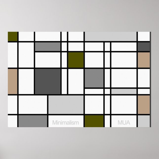 Minimalistisk reflektion III Poster (Framsidan)