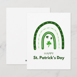 Minimalistisk regnbåge Glad St. Patrick's Day Julkort