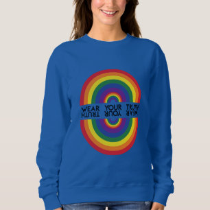 Minimalistisk regnbågsbåge Modern färgstark utsmyc T Shirt