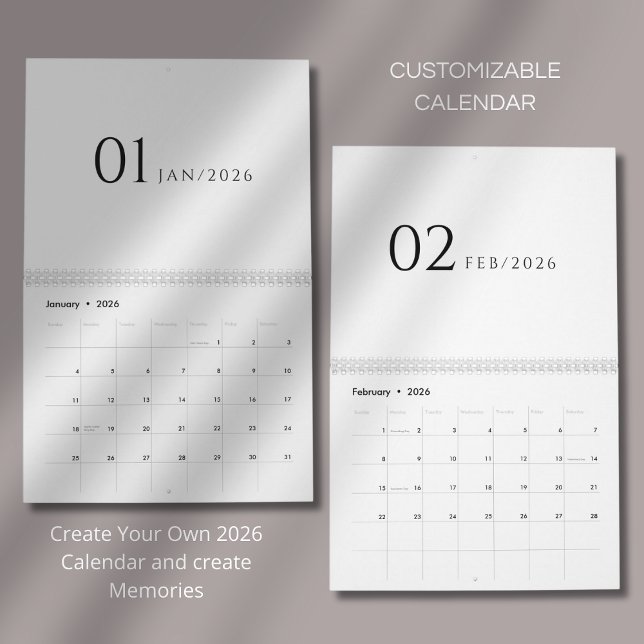 Minimalistisk Ren Design Kalender (Skapare uppladdad)