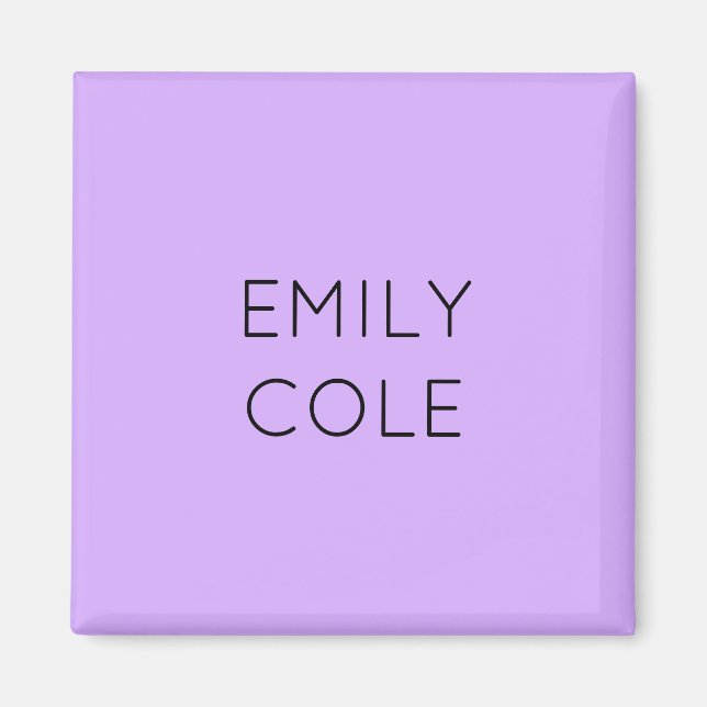 Minimalistisk ren lila magnet (Framsidan)