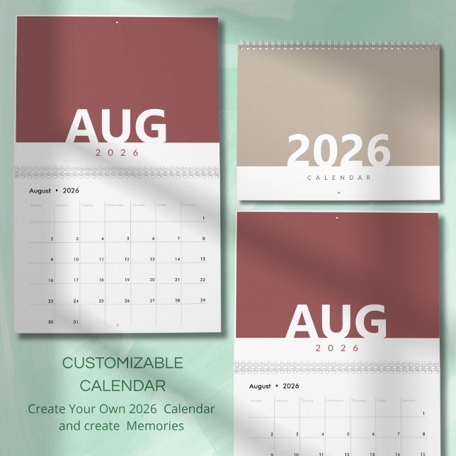 Minimalistisk Ren Modern Färgdesign Kalender (Skapare uppladdad)