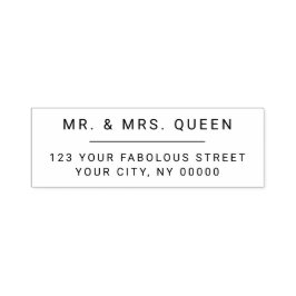 Minimalistisk ren Returadress i Bröllop Självfärgande Stämpel