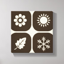 Minimalistisk representation av de fyra säsongerna