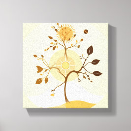 Minimalistisk representation av de fyra säsongerna canvastryck