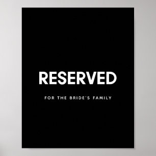 Minimalistisk Reserverad personligt bröllp-signatu Poster