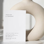 Minimalistisk Retro Black White-skrivmaskin Bröllo Inbjudningar<br><div class="desc">Inbjudan till minimalistiskt svart och vit retro-skrivmaskin-typografi-bröllop</div>