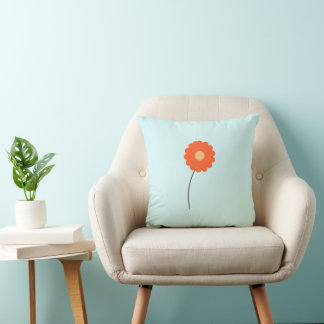 Minimalistisk Retro Blomster Kastkudde Kudde