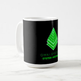 Minimalistisk Retro-Futurism Omni Systems Teknik Kaffemugg
