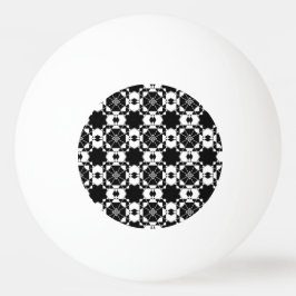 Minimalistisk retro-kontrollmönster – Monokrom des Pingisboll
