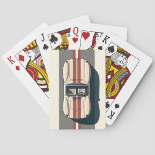 Minimalistisk Retro Racingbil Rand Casinokort