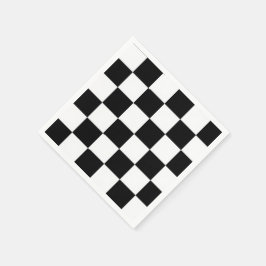 Minimalistisk Retro Rutig – Monokrom Streetwear Pappersservett