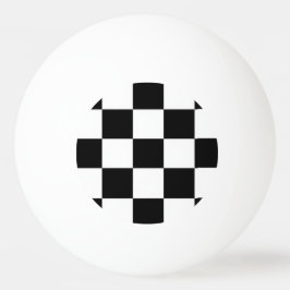 Minimalistisk Retro-rutig – Monokrom Streetwear Pingisboll