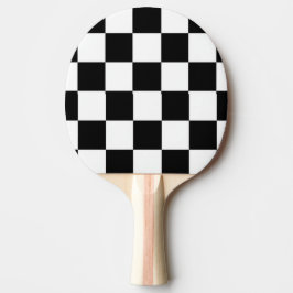 Minimalistisk Retro Rutig – Monokrom Streetwear Pingisracket