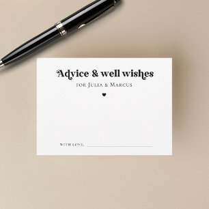 Minimalistisk Retro Script Hjärta Lycka önskar Brö Rådkort