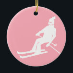Minimalistisk Retro Skier Winter Rosa White<br><div class="desc">Coolans vintertema mönster-design för skidåkare. Alperna skidåkning i vintage retro ski kostym. En underbar vintersportgåva till en skidåkare i din vänkrets,  medarbetare eller familj...  roligt.. Bildschemat för visuella skidbilder. Skiers skiddekanter,  Ski-lag,  skidbuss-gåva.</div>