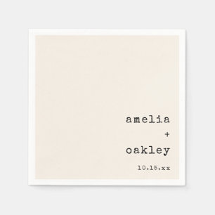 Minimalistisk Retro skrivmaskin Elfenben Anpassad Pappersservett