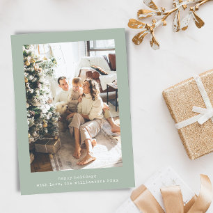 Minimalistisk Retro skrivmaskin Vertikal Foto Sage Julkort