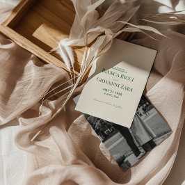 Minimalistisk retro Typografi Bröllop spara datum Inbjudningar