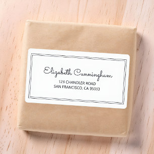 Minimalistisk Returadress av enkel böjlig skript Fraktsedel