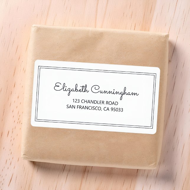 Minimalistisk Returadress av enkel böjlig skript Fraktsedel (Skapare uppladdad)