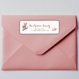 Minimalistisk Returadress för babybabybabybabyskor Etikett