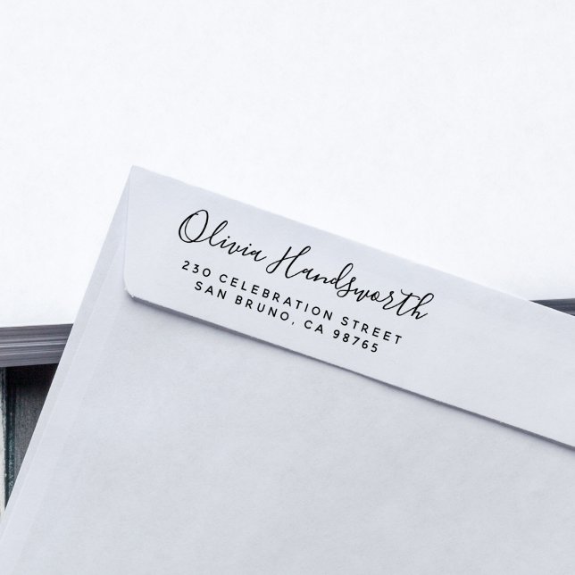 Minimalistisk Returadress för grundläggande Anpass Stämpel (Rubber Stamp Mock-up)