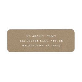 Minimalistisk Returadress för industriell Chic Etikett