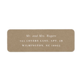 Minimalistisk Returadress för industriell Chic Returadress Etikett