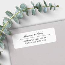 Minimalistisk Returadress för klassisk Elegant i s